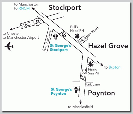 Location of rehearsal and concert venues